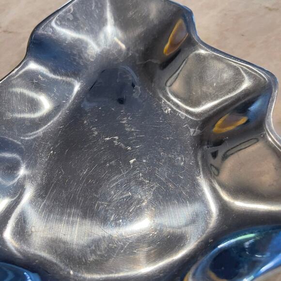 Holland Boone pewter aluminum christmas tree candy tray - Picture 8 of 8